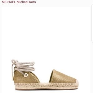 SOLD!!!   MK MARGIE METALLIC CANVAS ESPADRILLE